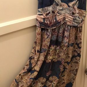 NWOT Flowy Blue Patterned Mini - staring at stars